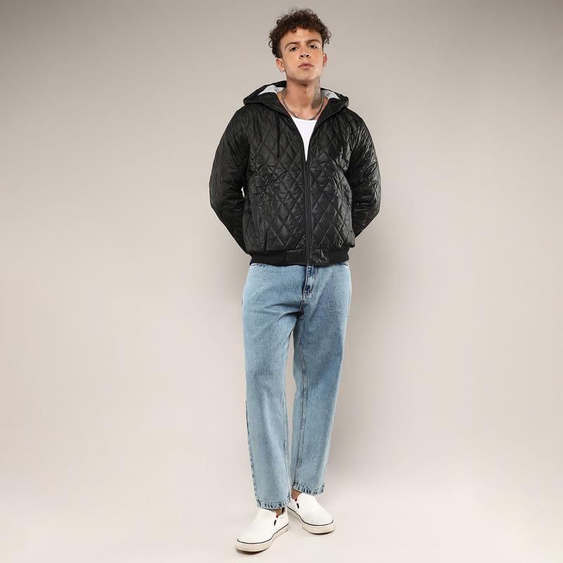 Image of CAHOOT Men's Fur-Lined Suede Bomber Jacket For Casual Wear | High Neck | Long Sleeve | Zipper Closure | Jacket Crafted With Comfort Wear For Everyday Wear