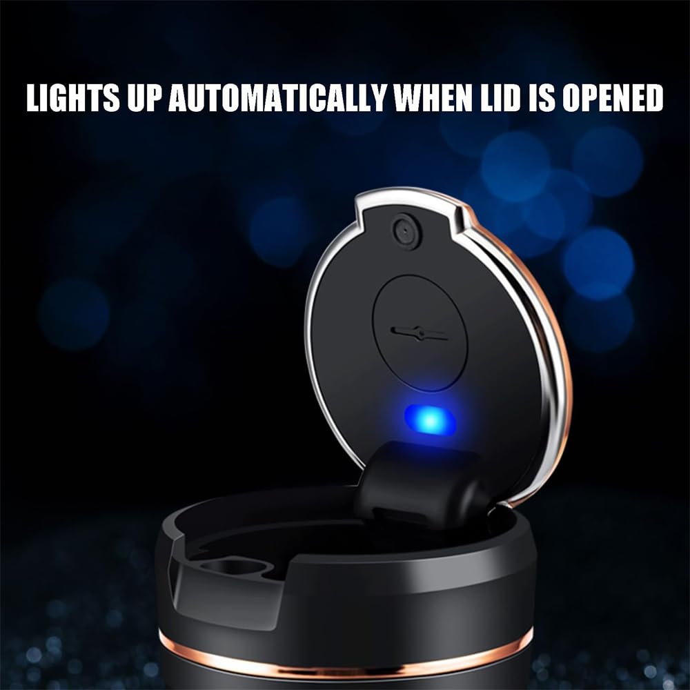 Amazon.com: MZYLW Car Ashtray for Mercedes Benz Mercedes-EQ EQC 350 400 EQS  450+ 580 EQV 300L 300 Car Cup Holder Fireproof Smokeless Cigarette Ashtray  Mini Trash Can with Lid and LED Light