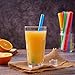 100 PCS Jumbo Smoothie Straws, Colorful Disposable Plastic Large Wide-mouthed Milkshake Straw (0.43