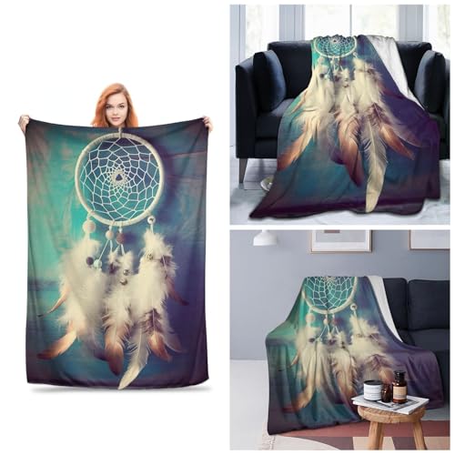 Couverture micro polaire chaude pour lit et canapé, style attrape-rêves - 8