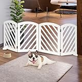 dCee Barrera Independiente de Madera de Acacia Maciza Extra Grande para Perros - 205,
