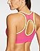 SYROKAN Women's High Impact Front Zip Wirefree Supportive Sports Bra Pink & Green 38DD