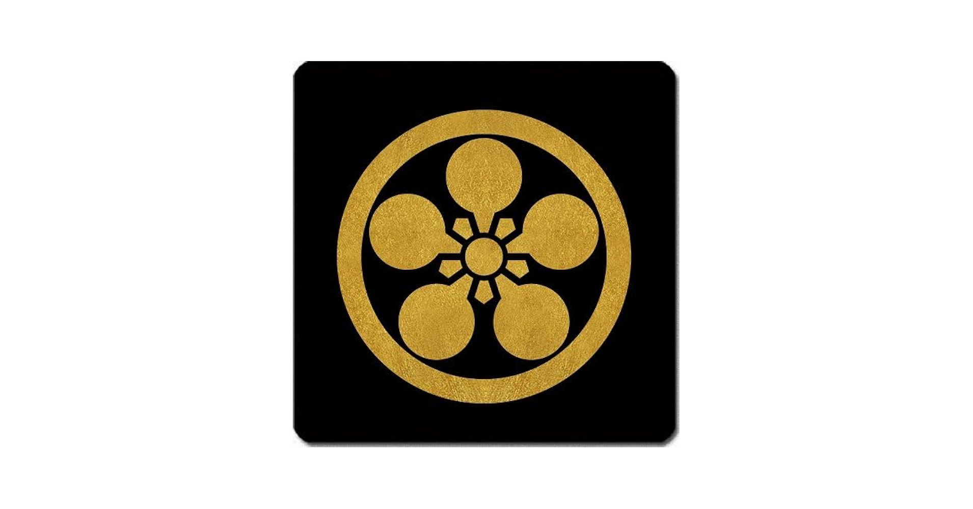 Amazon | 家紋シール 6052_丸に加賀梅鉢 6cm x 6cm 4枚セット 角