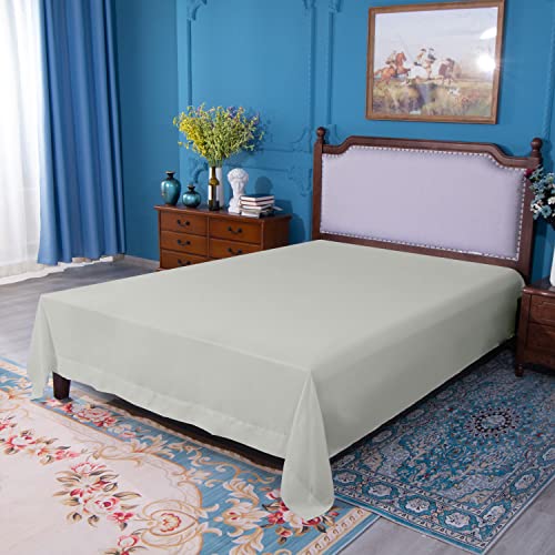 Image of NTBAY Twin Microfiber Flat Sheet, 66 x 96, Light Grey