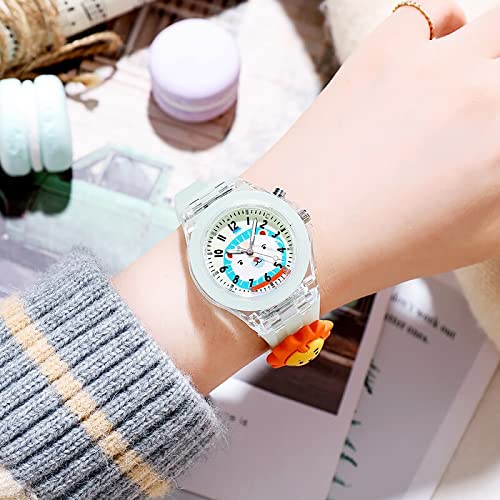 Reloj para niña Animal Cool Dial Reloj Pulsera para niños Niñas Pantalla Luminosa Reloj de Pulsera Quarts Reloj para Reloj de Moda Relojes para niñas (Color : Lion)