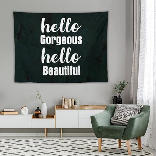 Tapiz de pared Hello Beautiful para dormitorio, arte textil que alegra tu hogar 6