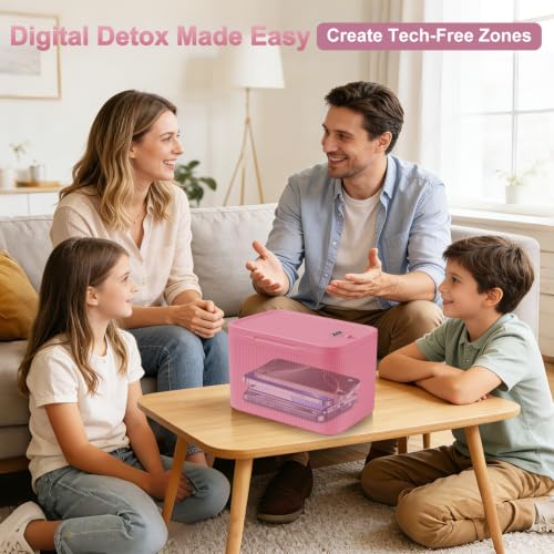 Image of Upgraded Taller Lock Box for Medication, Phone Jail & Snacks - Large Lockable Storage Box with 3-Digit Combination Lock, Food-Safe BPA-Free Plastic- Medicine Lock Box for Home, Fridge, Travel