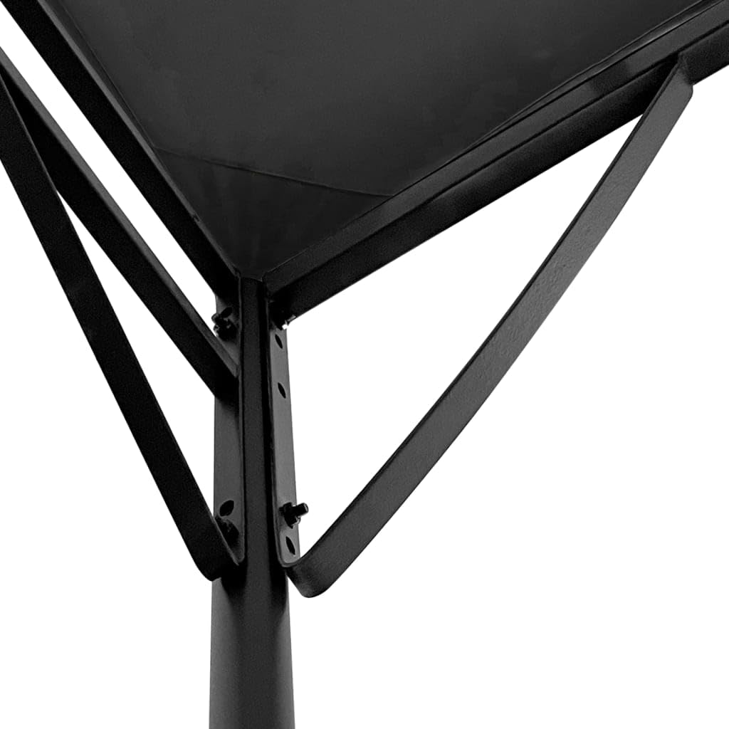 Pergola Adossée, Pergola Murale de Jardin Abri de Barbecue Anthracite 2x2,3 m 180 g/m² Tissu et Acier