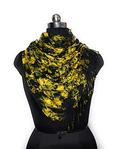 Image of Rayon Scarf for Men & Women | Lightweight Stole, Shawl & Wrap with Batik Design | All-Season Summer & Winter Wear | Soft & Breathable Fabric (28 x 72 inches)