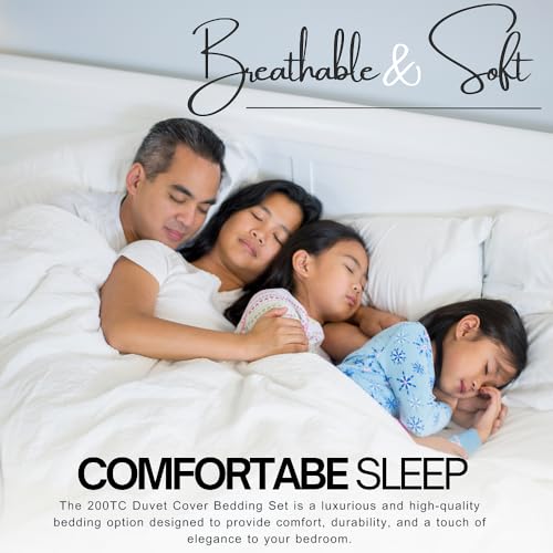 sleepdove® LUXURY EGYPTIAN COTTON 200 COUNT BEDDING SETS DUVET COVER SET (QUILT COVER WITH PILLOW CASES (Single, Blue) - Cosy Home Interiors sleepdove® LUXURY EGYPTIAN COTTON 200 COUNT BEDDING SETS DUVET COVER SET (QUILT COVER WITH PILLOW CASES (Single, Blue) - Image 3