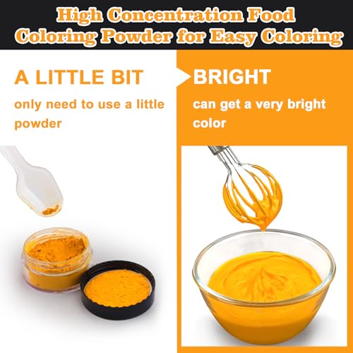 Food Coloring Powder, 18 Colors Powder Food Coloring for Baking, Powdered Edible Food Dye for Cookies, Fondant, Cake Decorating - 4g/Bottle