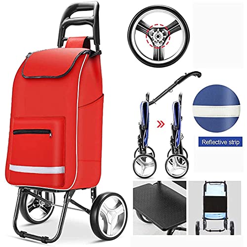 Einkaufstrolley mit großen Rollen in - extra großer Einkaufstrolley belastbar Einkaufstrolley Rahmen aus Aluminium… – Bild 5