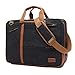 Produktbild CoolBELL umwandelbar Laptop Tasche Messenger Bag Herren Aktentasche Umhängetasche Multifunktionale Businesstasche Reisen Rucksack passend für 15-15,6 Zoll MacBook Notebook(Leinwand Schwarz)