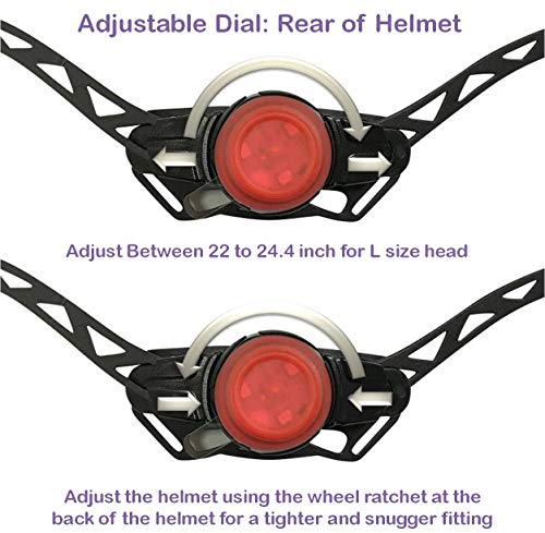 Adult Helmet with LED Safety Light – Commuter Bicycle Helmet for Men and Women - Adjustable Dial for Head Circumference 22\" to 24.4\" (Head Size M to L) - Certified for Safety (SK12+LED+MtMint)