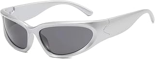 AUGEN By Visions India Y2K Futuristic Wrap Around Sunglasses, Trendy Cyberpunk Visor Monoblock Cyclops Shades, UV 400 Prot... Price In India