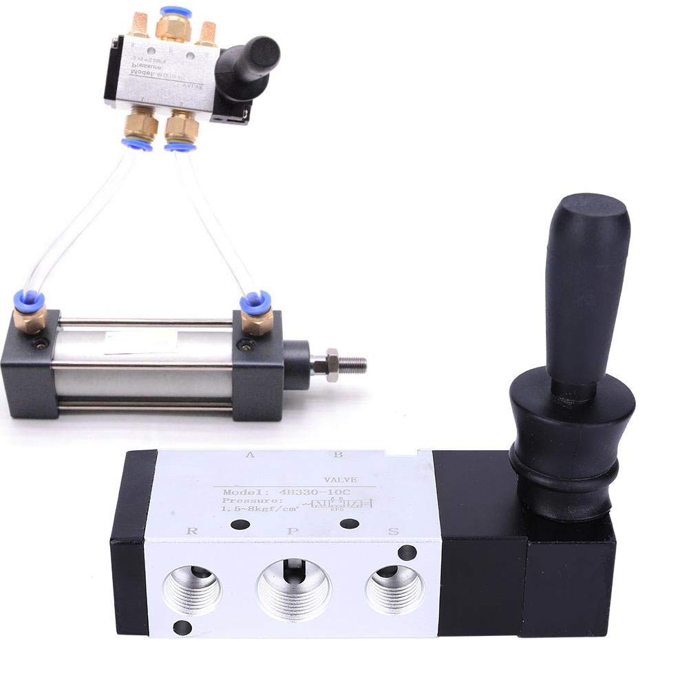 Valvola pneumatica Valvola di comando manuale pneumatica Valvola a leva a 5 vie a 3 posizioni, pressione di esercizio 0~0,8 MPa(4H330-10) valvola pneumatica 5 vie
