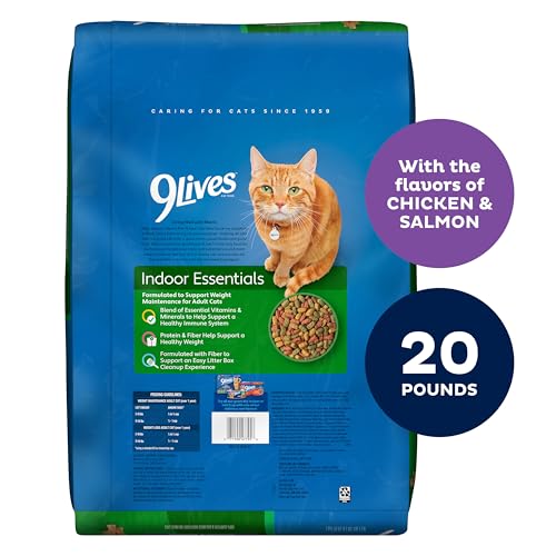 9Lives Indoor Complete Dry Cat Food, 20 lb. Bag