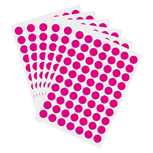 1050 PCS 3/4 Inch Round Color-Code Dot Stickers ,Color Coded Stickers Label Circle Stickers for Classroom, Office (Rose red)