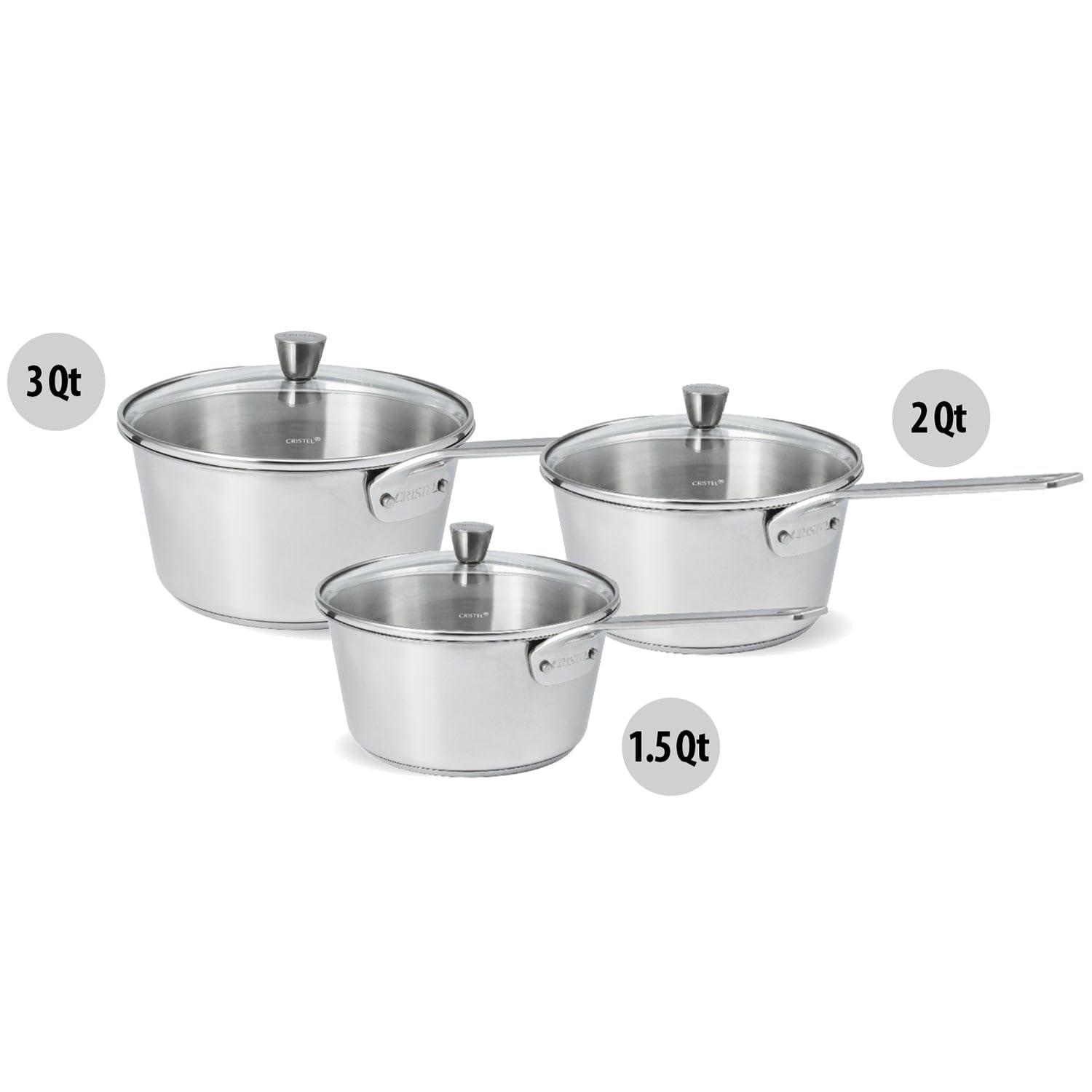 Amazon | [クリステル] フランス製 ソースパン3点セット 18/10