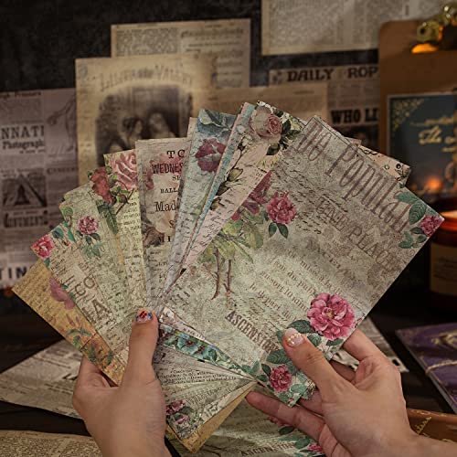 Papier de scrapbooking vintage par 180 feuilles pour bullet journal