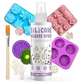 Miioto Distaccante per Resina Epossidica, Distaccante per Stampi, Silicone Spray per Stampi in Silicone, Resina AB, Candele, Saponi, Lubricante Antiadherente, Facile da Sformare, 150ml