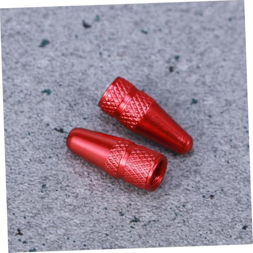 6 Und Tapones de Válvula Aluminio Rojo para Bicicleta miniatura 6