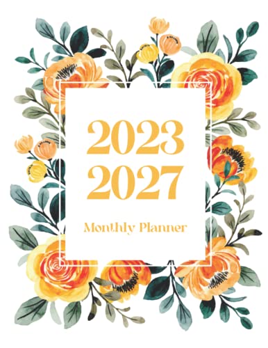 2023-2027 five year monthly planner: 60 Months Calendar Large Ten Year Monthly Planner - cute floral cover design - perfect gift image 2
