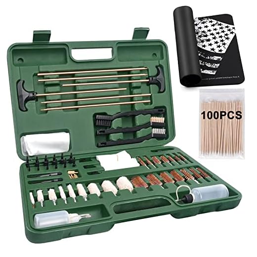 iunio Gun Cleaning Kit, Universal Gun Cleaning, All Caliber, with Mat and Carrying Case, for All Guns, Rifle, Shotgun, Handgun, Pistol, Hunting, Shooting Cleaning kit