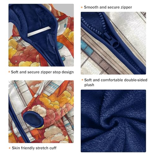 Missiles Girls Fleece Jacket Girls Fall Jacket Girls Zip Up Hoodie Girls Sherpa Jacket 2-10T3