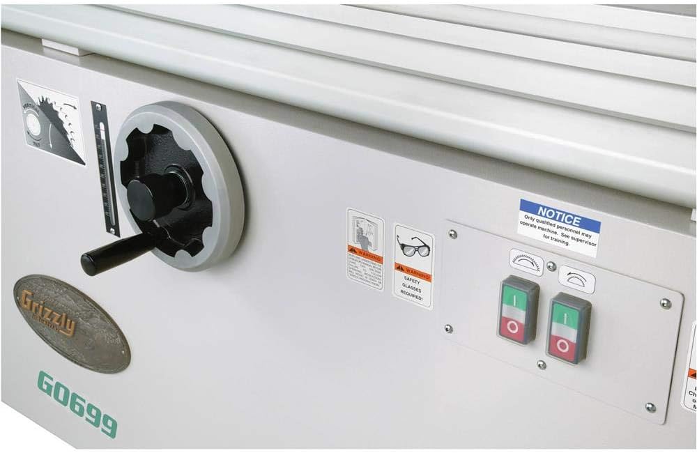 Grizzly Industrial G0699-12" 7-1/2 HP 3-Phase Sliding Table Saw with Scoring