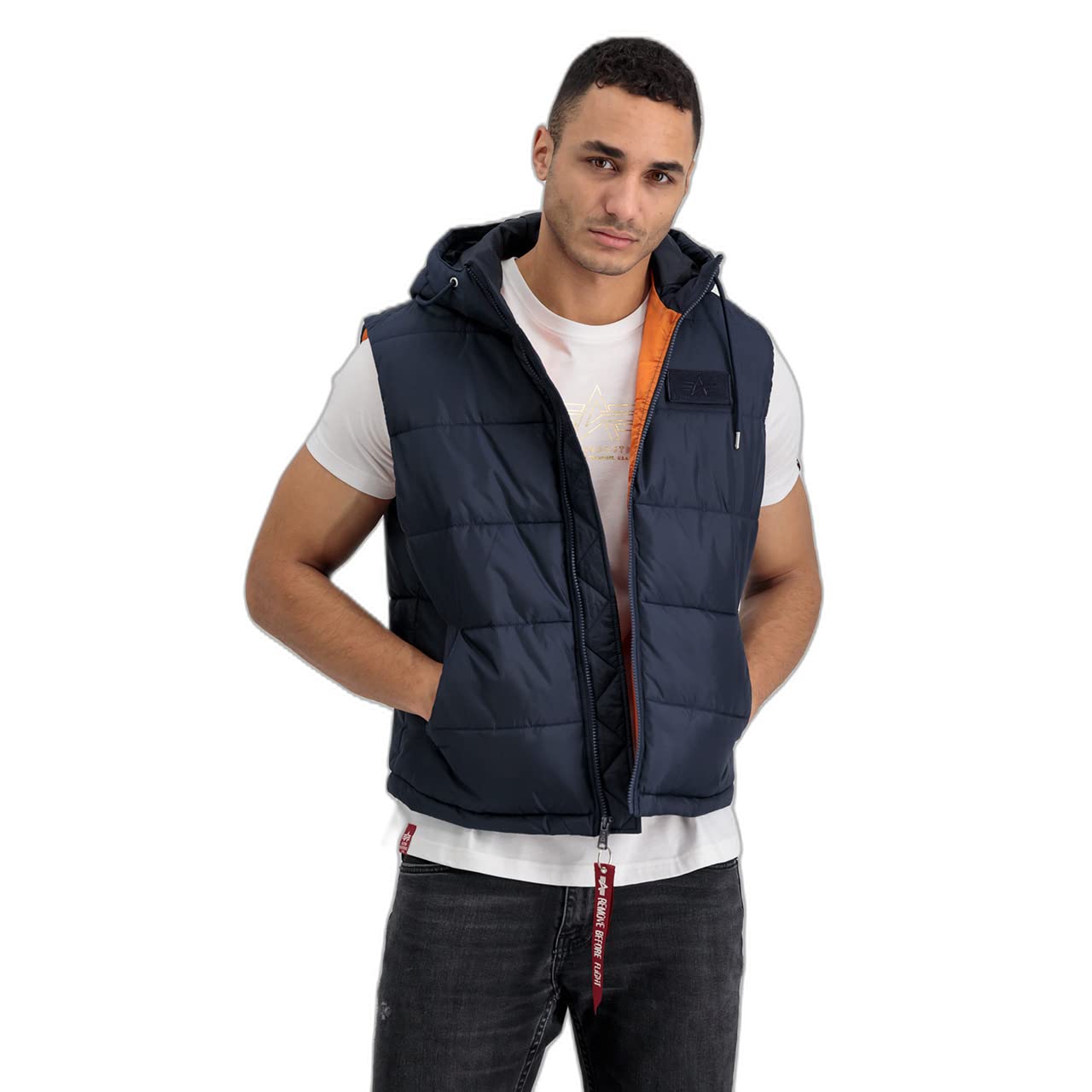 ALPHA INDUSTRIESMen's Hooded Puffer Fd Vest