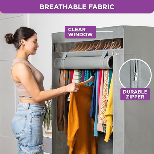 Holdn’ Storage 3393-BEIGE Portable Wardrobe Closet thumb #2