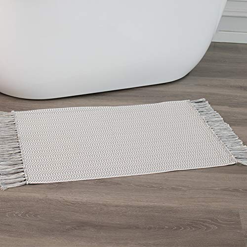 Idee-Home Boho Rug Kitchen Runner Rug, Boho Bathroom Rug Washable, Boho Kitchen Rug Bath Mat, Woven Small Cotton Bohemian Cotton Farmhouse Geometric Throw Rug 2'X3' #TOP6