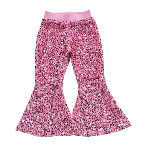 Toddler Girl Sequin Pants Pink Bell Bottom