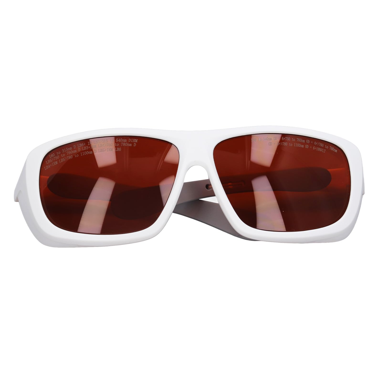 Naroote Lunettes de Protection des Yeux, Lunettes de sécurité 180-540 Nm et 750-1100 Nm, Lunettes de Longueur d'onde de Protection pour l'épilation au pour les Techniciens en Fibre