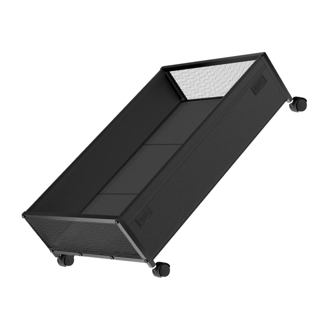 Contenedor de Almacenamiento Debajo Cama Ruedas, Negro | Tapa Transparente, Estructura Ligera en Tela No Tejida, Hierro y Pvc, para Zapatos y Prendas