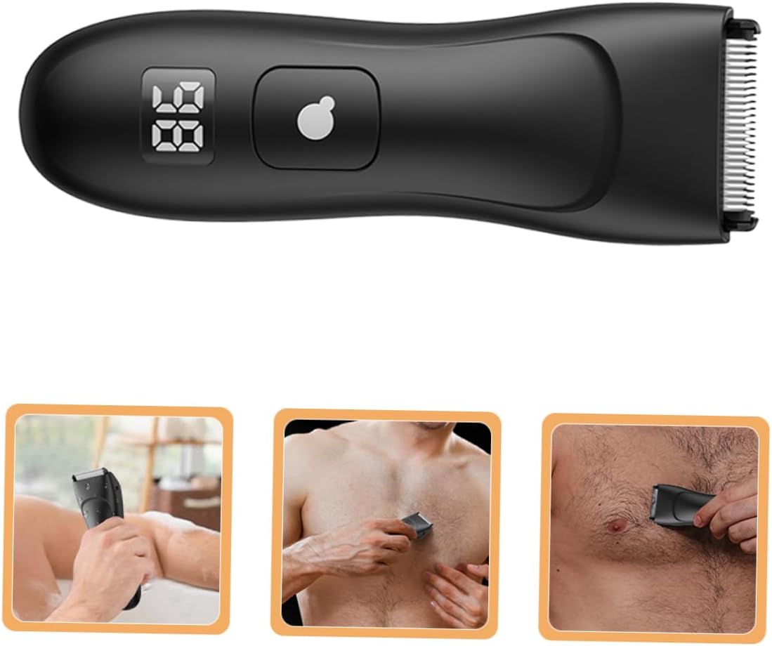 minkissy Electric Trimmer for Men Body and Groin Hair Portable USB Rechargeable Easy to Clean for Shower