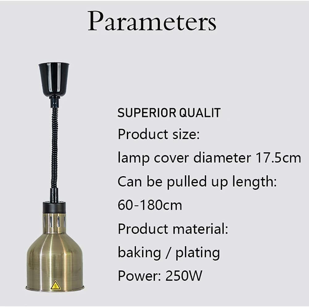 Lampa grzewcza do żywności lampa grzewcza do żywności 17cm duża kwadratowa lampa przedłużająca typu stojak lampa grzewcza do żywności (kolor: G) (D) (D)