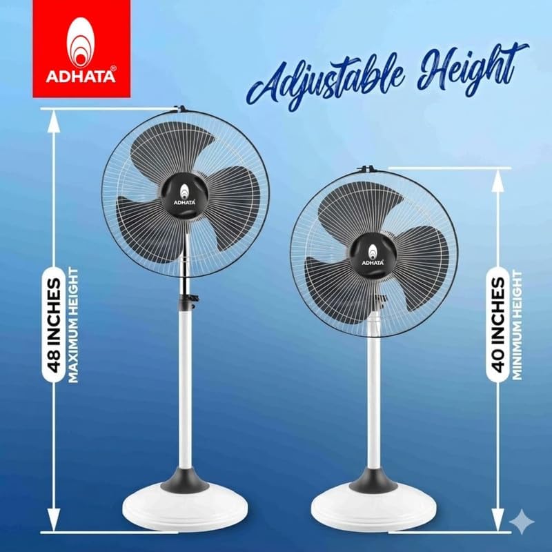 Image of Kaash (Oscillating) Ultra High Speed 2350 RPM (16 Inches) 400mm Bullet Fan /Pedestal Fan /Farrata Fan with Double Ball Bearing with 1 Year Manufacturer Warranty (White+Grey)