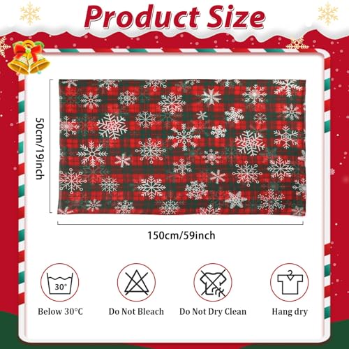 Christmas Scarf for Women Lightweight Christmas Infinity Scarves for Women 2024 Winter Xmas Light Weight Red Green Plaid Soft Scarf Holiday Gifts Neck Wrap for Mom Sister Friend Christmas Party Favor2