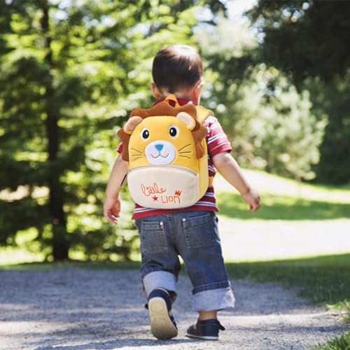 HappyChild Kids School Bag for Boys and Girls, Cute Soft Plush Preschool Animal Cartoon Mini Backpack Little kids bags for 2-5 years (Image - 6)