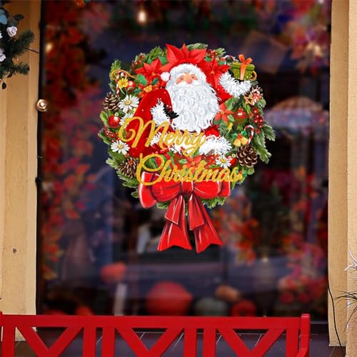 Vetrofanie natalizie | Decalcomanie ghirlanda di