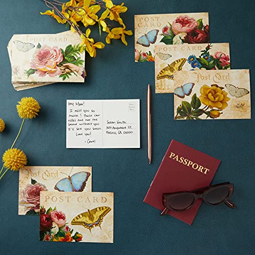 Victorian Vintage Postcards, Bulk Set With Floral Designs (4 X 6 In, 40 Pack) #TOP1