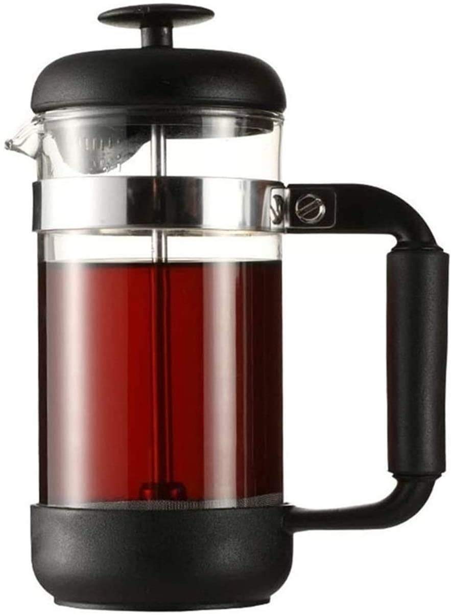 Prensa Francesa Cafetera 12oz / 350ml, 304 Café de acero inoxidable Press con pantallas de filtro, Borosilicato de Borosilicato Resistente al calor Cafetería Potcolador, Sender Sirviendo Cafetera