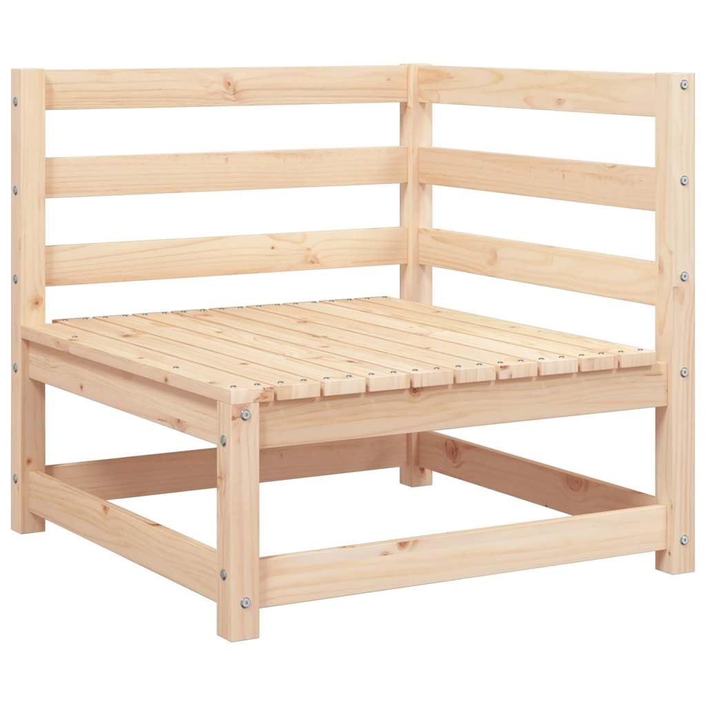 vidaXL Garten Ecksofa, Modular Gartenmöbel, Sofa Lounge Sessel für Garten Terrasse Balkon, Gartensofa Gartensessel, Massivholz Kiefer
