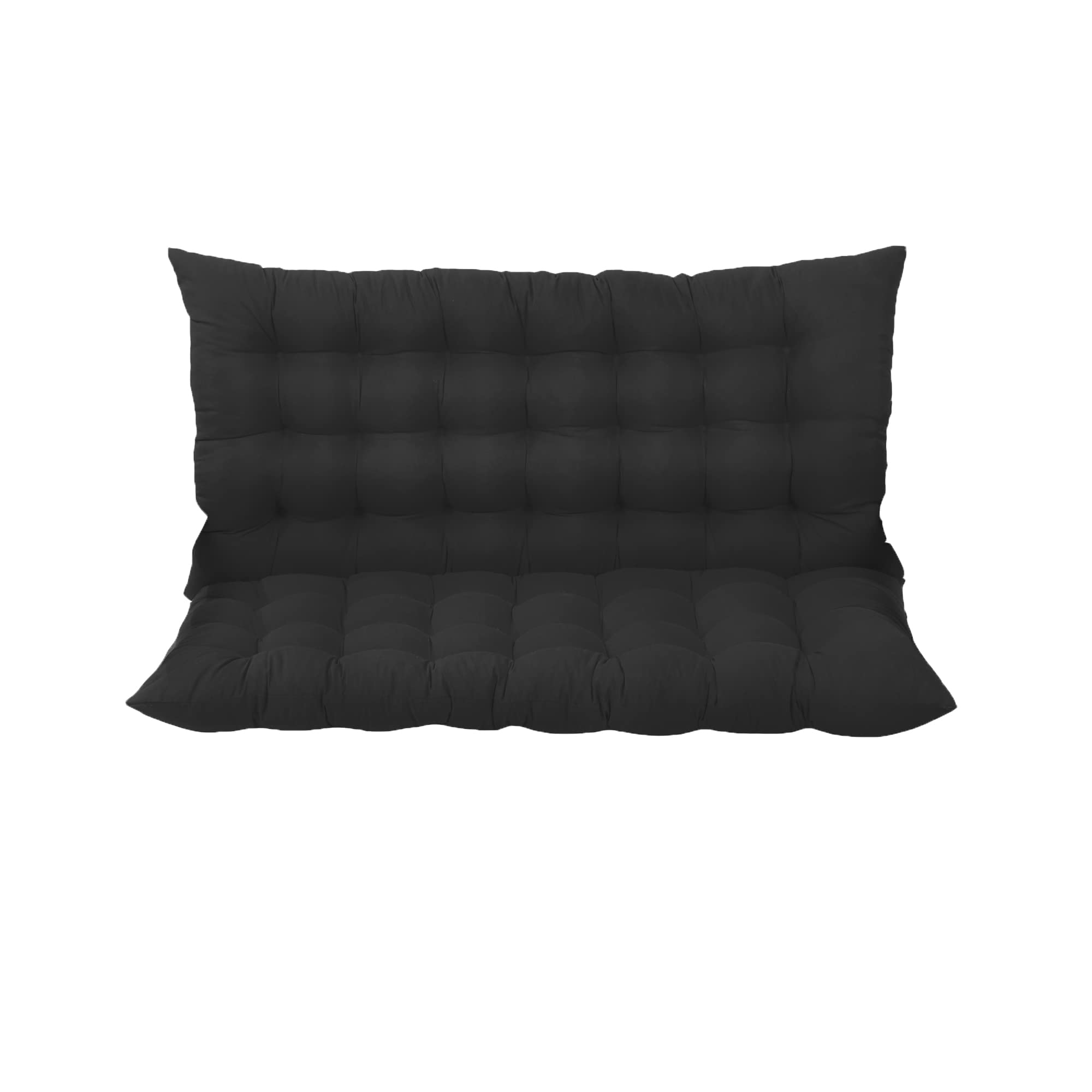 Coussin de chaise à bascule d'extérieur 2-3 places noir 100x100 cm