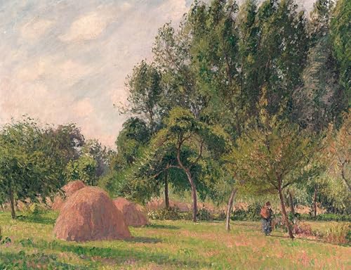 Affiche toile meules de foin Pissarro 60x90cm pour habiller un grand mur vide