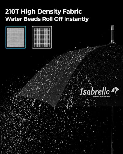 Image of ISABRELLA Umbrella for Rain Big Size, Windproof Umbrella for Men 54 Inch Automatic Open for Heavy Rain and Wind UV Protection Large Size for Family Suitable for Sunny & Rainny
