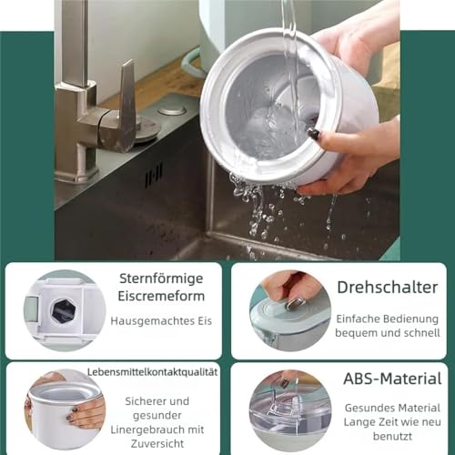 Softeismaschine, 1000ml, DIY, Tragbarkeit, Einfache Handhabunge, Vollautomatisch, Eismaschine FüR Zuhause, Macht Eiscreme, Italienische Eiscreme, Gefrorenen Joghurt, Milchshakes, Smoothies – Bild 7