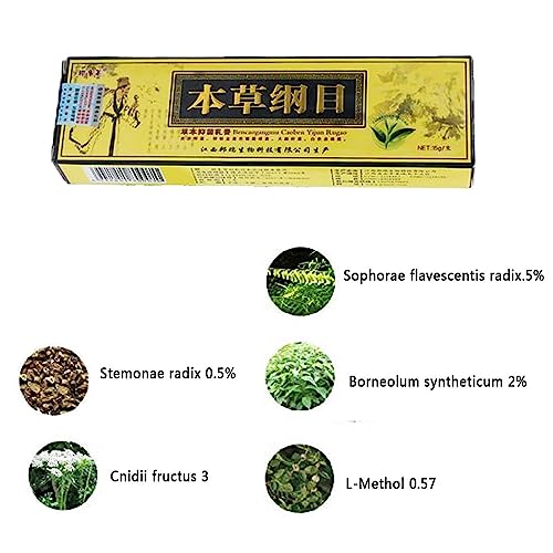 Nvyue 5Pcs Natural Chinese Herbal Cream Eczema, Dermatitis And Eczema Pruritus Psoriasis,Anti-Itch Cream External Use Only,Inflammation And Rashes #TOP3